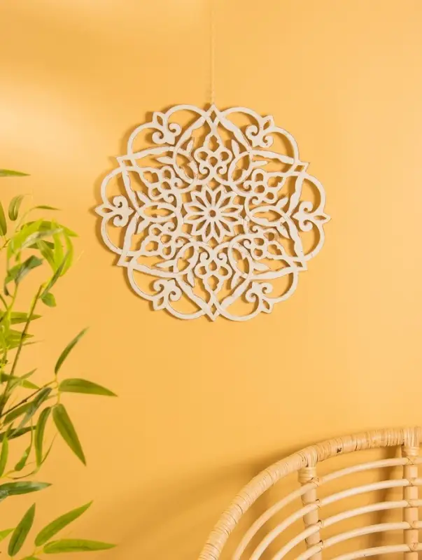 Панно &laquo;Мандала&raquo;, 40&times;41&times;1 см, МДФ, бежевое