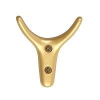 Крючок мебельный CAPPIO YAK, двухрожковый, цвет матовое золото Крючок мебельный CAPPIO YAK, двухрожковый, цвет матовое золото