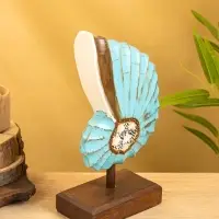 Набор сувенирный "Раковины" дерево (h - 35.30 и 25 см), цв. голубой