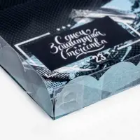 Коробка для печенья, &laquo;Сильному и смелому&raquo; 15&times;15&times;3