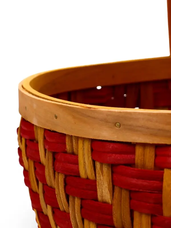 Набор корзин 2 шт 34х27х14  26х24х13 см ручка h=18/18 см красн-оранж