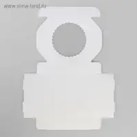 Подарочная коробка сборная с окном, белый, 11.5&times;11.5&times;3 см