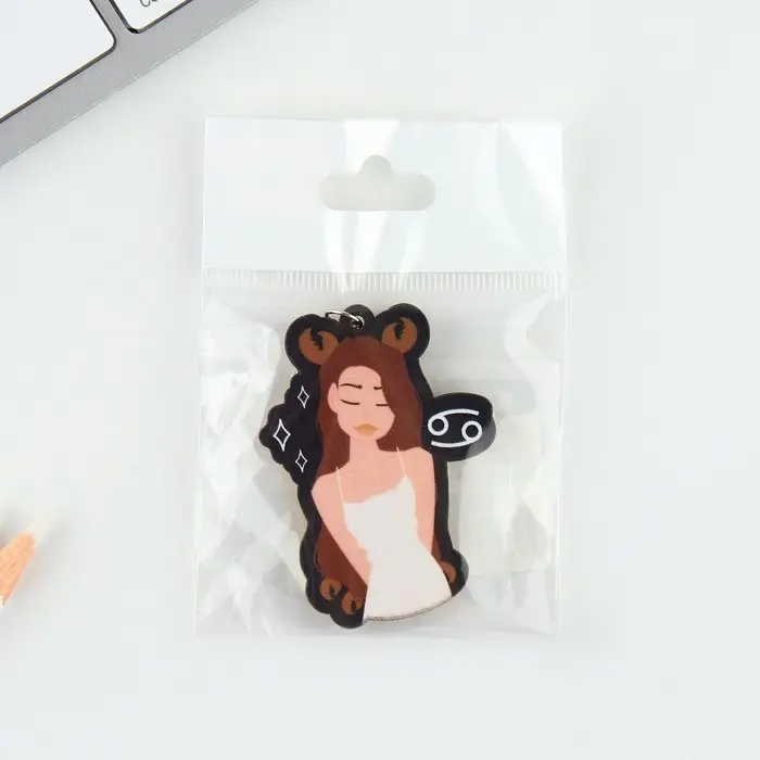 Брелок для ключей деревянный &laquo;Рак&raquo;, знак зодиака, 4,5 х 6 см