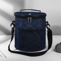 Сумка-футляр &laquo;Синие цветы&raquo;, 2 люверса, d = 21 &times; 23 см, цвет разноцветный