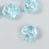 Бусина для рукоделия и плетения &laquo;Арт Узор. Сердечко с короной голубое&raquo;, пластик, 2.1&times;1.4&times;2.5 см