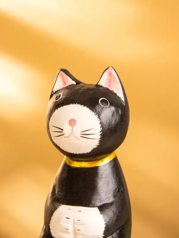 Сувенир &laquo;Кот сидячий&raquo;, 5&times;6&times;15 см, дерево, чёрный