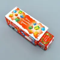 Подарочная коробка Новогодняя Фура &laquo;Везу радость&raquo; с анимацией 36&times;15&times;10 см