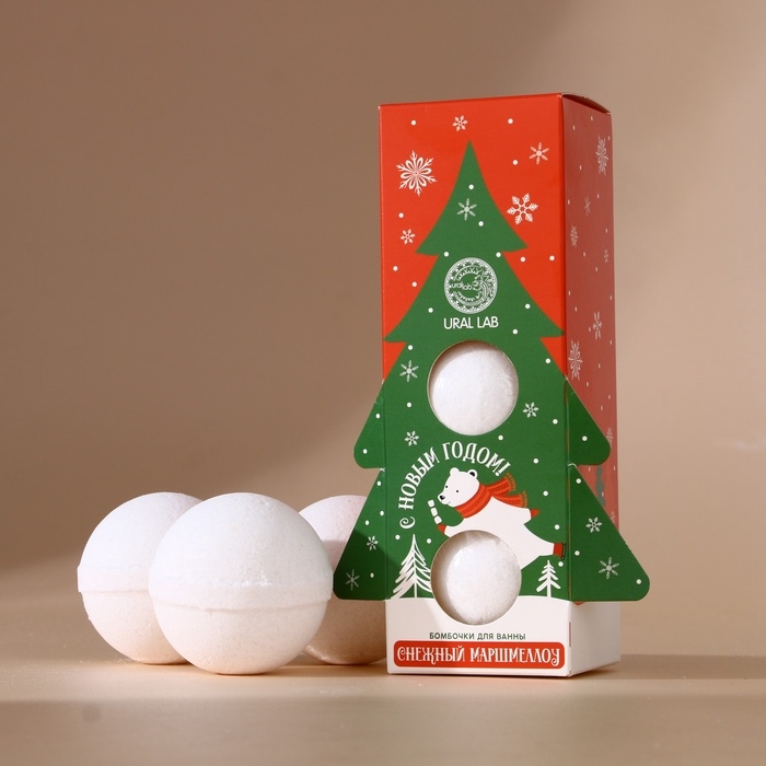 Набор бомбочки для ванны URAL LAB &laquo;С Новым Годом&raquo;, 3х120 г