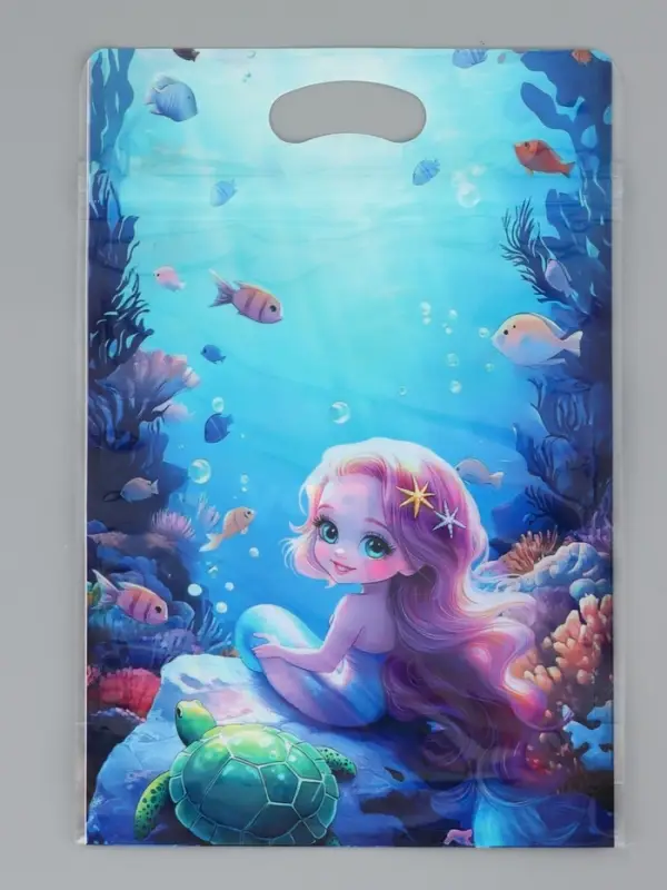 Пакет подарочный, с zip-lock застежкой, "Русалочка", 15х23 &plusmn; 1см МИКС