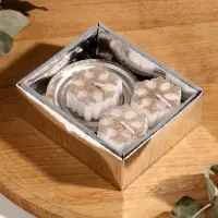 Набор свечей "Снежинки и подсвечник" 3 шт 12х10х4 см