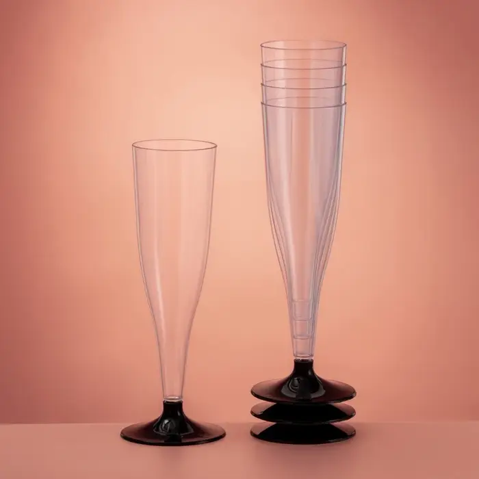 Бокал одноразовый для шампанского &laquo;Флютэ&raquo;, 100 мл, пластик, МИКС