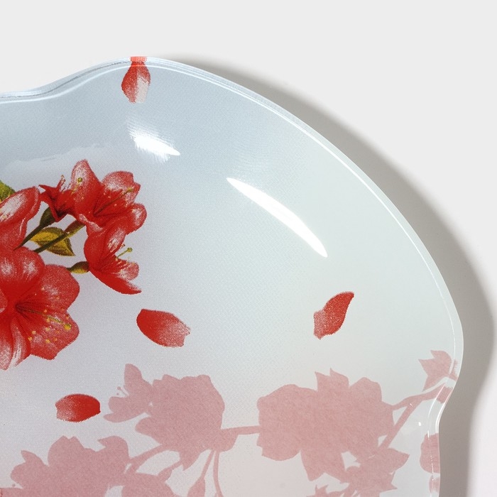 Блюдо сервировочное стеклянное Доляна &laquo;Сакура&raquo;, 23,8&times;13,8 см