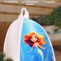 Шапка для бани с детским принтом "Русалка" Шапка для бани с детским принтом "Русалка"