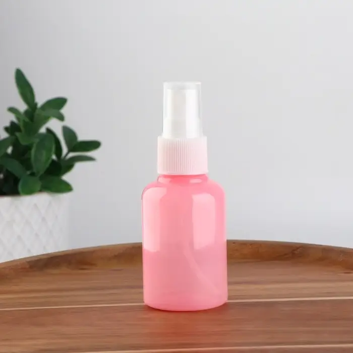 Бутылочка для хранения, с распылителем, 50 мл, розовая