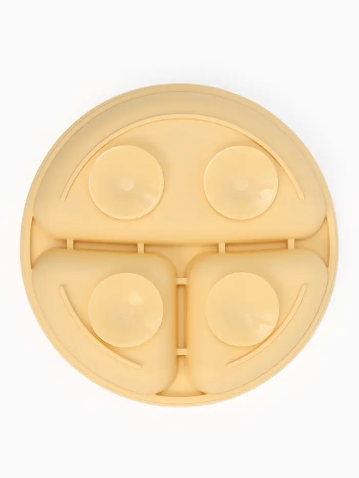 Тарелка детская секционная с ложкой и вилкой, 3 секции, молочный, Mum&Baby