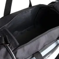 Сумка спортивная на молнии, 3 кармана, длинный ремень, цвет чёрный/серый