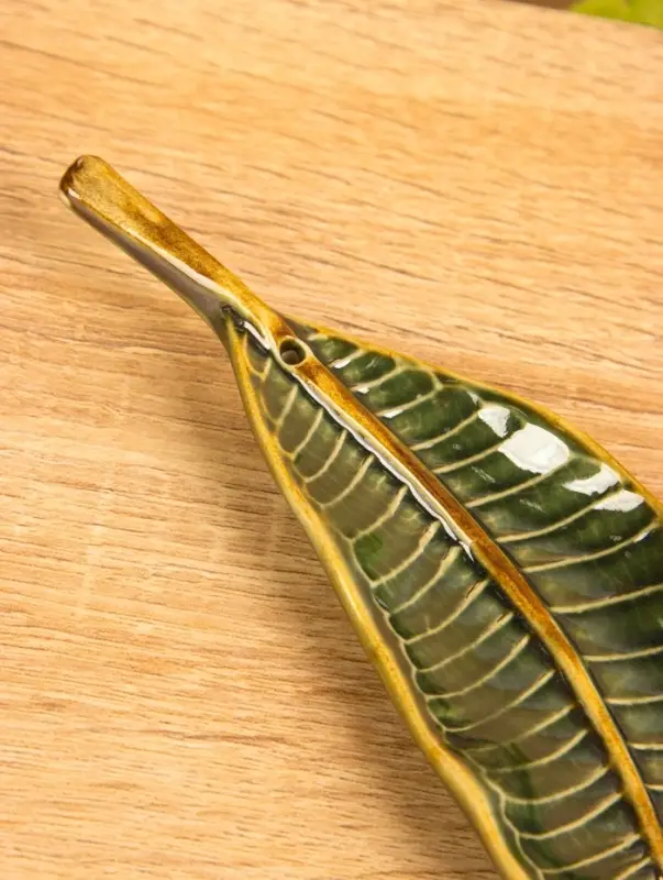 Подставка под благовония "Дендрарий" керамика, цв. зелёно-коричневый, 14х4х1 см