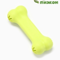 Игрушка жевательная "Вкусная кость" с отверстиями для лакомств, TPR, 11 см, салатовая
