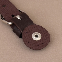 Застёжка для сумки на кнопке, 8 &times; 3 см, цвет коричневый