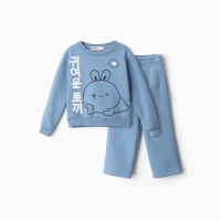 Костюм детский с начёсом (свитшот, брюки) KAFTAN Кролик, размер 30 (98-104 см), голубой