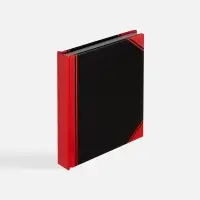 Блокнот Accenti Mini, черный с красным