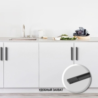 Ручка торцевая CAPPIO RP101BL, м/о 128 мм, цвет черный, 4 шт.