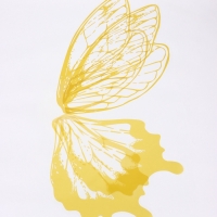 Декор флористический для букетов, "Крылья бабочки", золотая, 50х56 см Декор флористический для букетов, "Крылья бабочки", золотая, 50х56 см