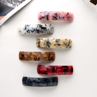 Заколка-автомат для волос "Сильва" мраморный принт, 9 см, микс