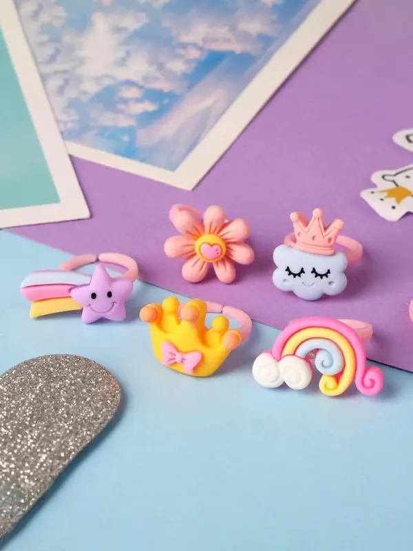 Кольцо Выбражулька &laquo;Волшебство&raquo;, фасовка 100 шт., форма МИКС, цветное, безразмерное