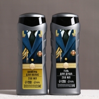 Набор "Тому, кто создан для побед", гель для душа, 250 мл и шампунь для волос, 250 мл