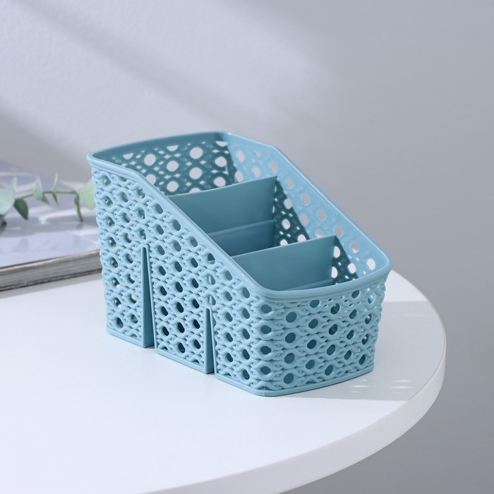 Органайзер для мелочей &laquo;Петельки&raquo;, 3 отделения, 15,5&times;9,5&times;9,5 см, цвет МИКС