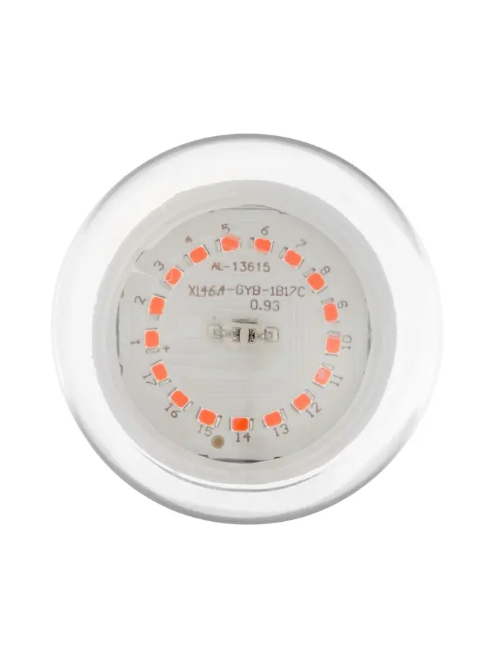 Фитолампа для растений VKL electric, A65, 15 Вт, E27, IP20, красно-синий спектр