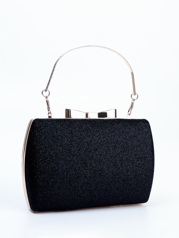 Сумка жен, 18.5*4.5*12 см, отд на фермуаре, цепь, ручка, черный