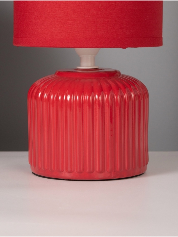 Лампа настольная "Муза" 40Вт Е14 красный 13х13х23см
