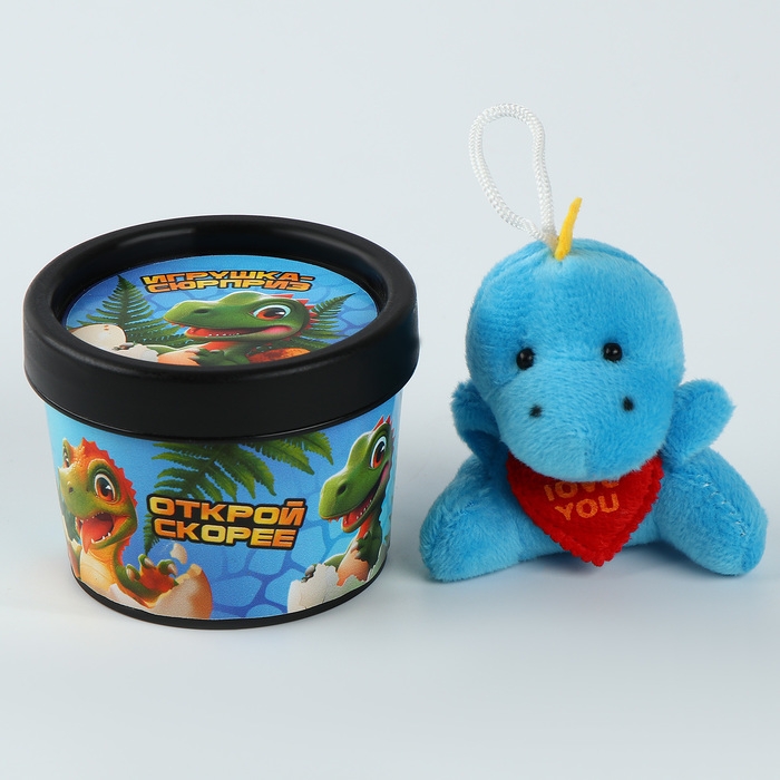 Мягкая игрушка в банке Мягкая игрушка в банке "Дино", микс