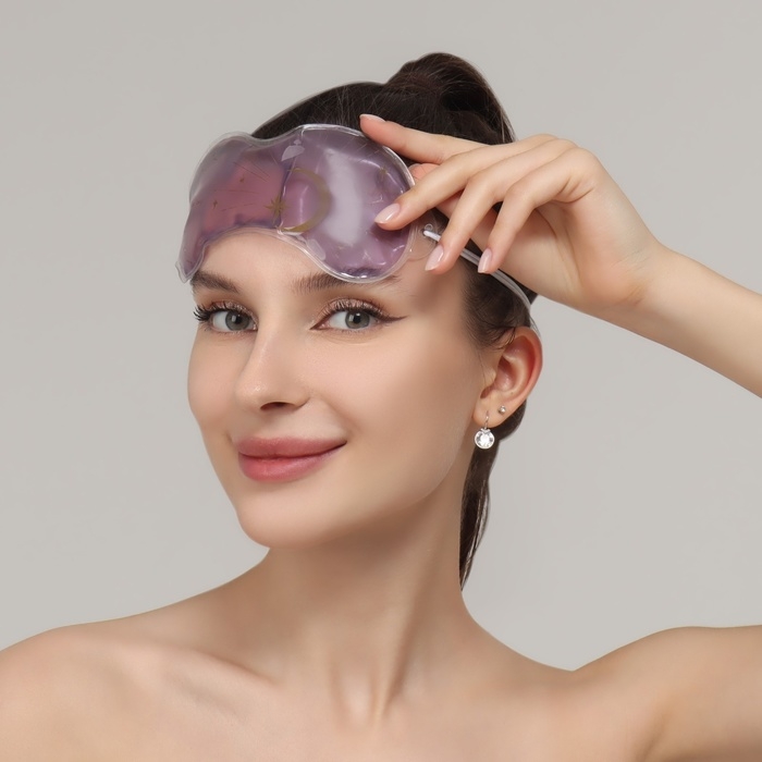 Гелевая маска для области вокруг глаз &laquo;Ночь&raquo;, 18 &times; 7 &times; 0,4 см, цвет фиолетовый