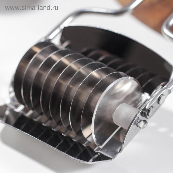 Нож для нарезания домашней лапши KONFINETTA &laquo;Профи&raquo;, 5 мм, 17,5&times;7,5&times;3 см, цвет серебристый