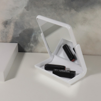 Зеркало с подставкой для хранения, двустороннее, зеркальная поверхность 13,5 &times; 17 см, цвет МИКС