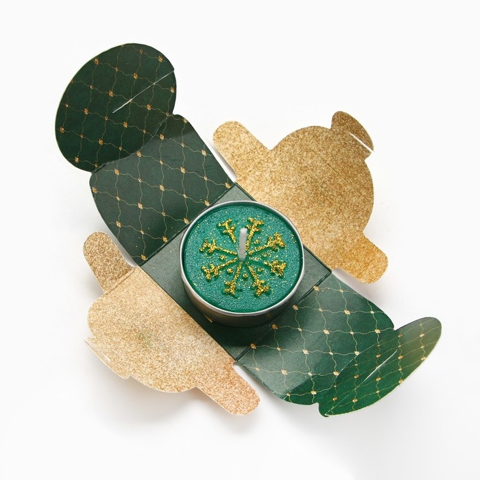 Новогодняя свеча чайная &laquo;Новый год: Праздничная&raquo;, d = 4 см, МИКС