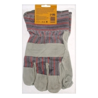 Краги сварщика спилковые ТУНДРА, комбинированные, пятипалые, телячья кожа, 270 мм, 200 г