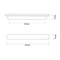 Ручка-скоба CAPPIO RSC021, алюминий, м/о 128 мм, цвет графит