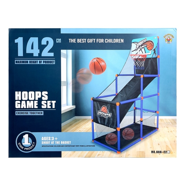 Баскетбольное кольцо &laquo;Король спорта&raquo;, стойка-каркас, полный набор, 2 мяча, 142 см