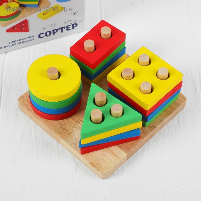 Сортер &laquo;Логический квадрат&raquo;, толщина элементов &mdash; 1 см