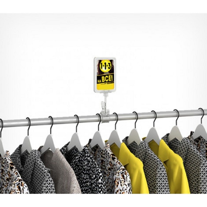 Держатель пластиковой рамки универсальный, 5,5&times;5&times;12 см, цвет прозрачный