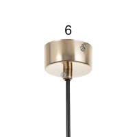 Светильник BayerLux Подвес BayerLuxной "Таурина" LED 5Вт 4000К золото 6х6х50-250см