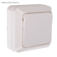 Выключатель TDM "Ладога", 10 А, IP20, 1 клавиша, открытый, белый Выключатель TDM "Ладога", 10 А, IP20, 1 клавиша, открытый, белый