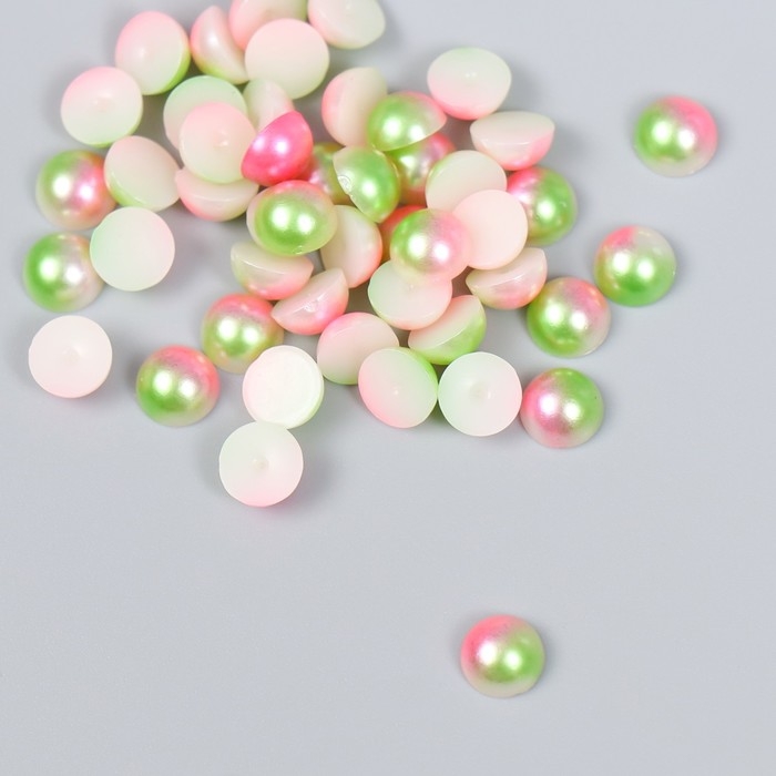 Декор "Градиент розово-зелёный" d=6 мм 10г 200 шт 5х2,5 см МИКС
