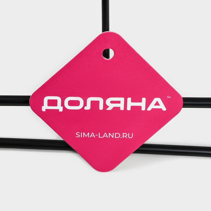 Держатель для бутылок Доляна, подвесной, металл, 32,5&times;31,5&times;13 см, цвет чёрный