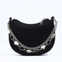 Сумка-багет на молнии, цвет чёрный