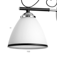 Бра 2730/1 E27 40Вт черно-хромовый